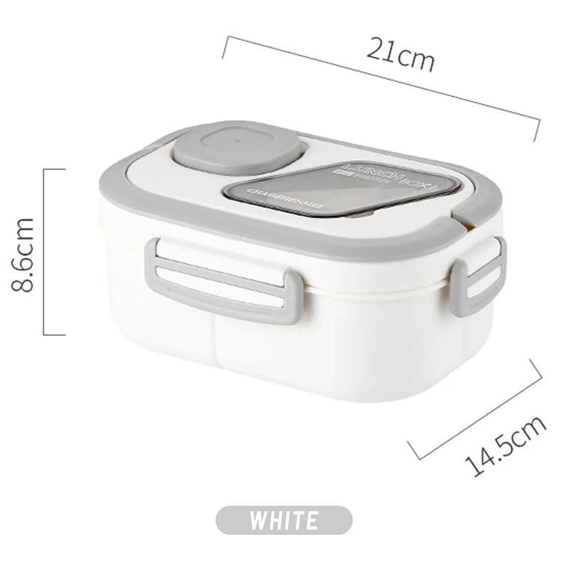 

3-х уровневая портативная коробка для обеда с блюдом для соуса, экологически чистая коробка для бенто, контейнеры для посуды, контейнеры для переноски с ручкой, контейнеры для закусок синий