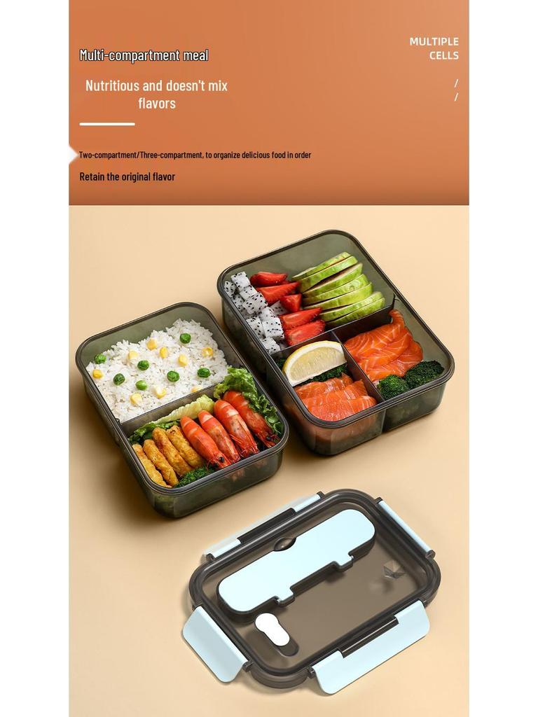Insulated Bento Lunch Box with Lid - Large Capacity, Food-Grade, Portable for Students and Office Workers