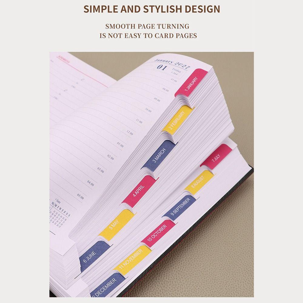 High Quality A5 2027 Planner with Monthly&Weekly Plan Pages Efficiency Agenda Book English English Planner School Office