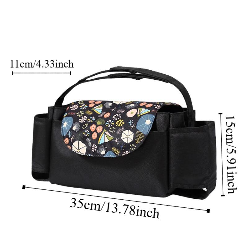 Multifunctional Baby Stroller Bag with Multiple Pockets Mom Handbag Stroller Storage Hanging Bag Baby Care Large Capacity