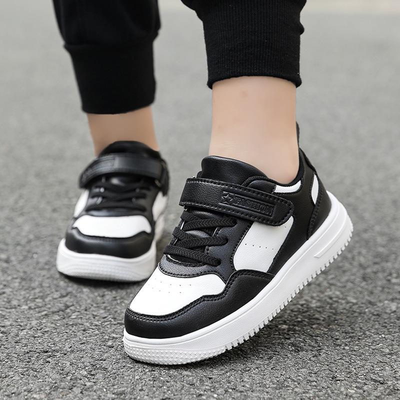 790 primary school students board shoes girls white shoes children's sports shoes boys school white shoes leather surface lightweight