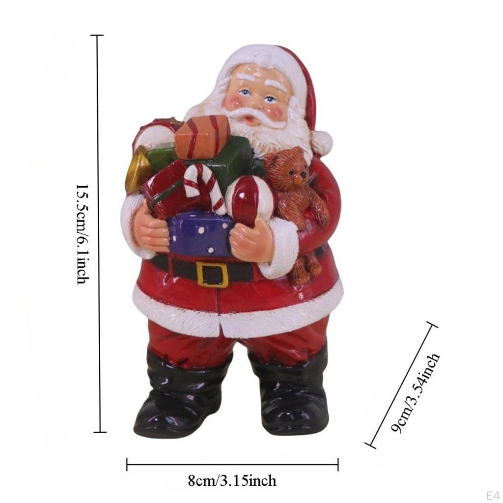 Resin Christmas Figurines, Decoration, Hand Painted Figurine, Santa Claus Statue for Party
