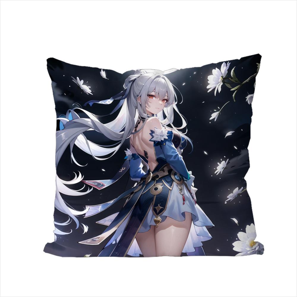 Honkai Star Rail Pillow Case For Car Sofa Decorative Home Doublesided Print Plush Square Throw Pillow Cushion Cover