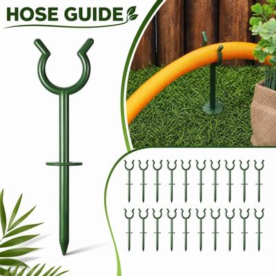 20 Pack Garden Hose Guide Stake Durable Watering Hose Support Holder for Lawn Yard Flower Bed Irrigation System Accessories