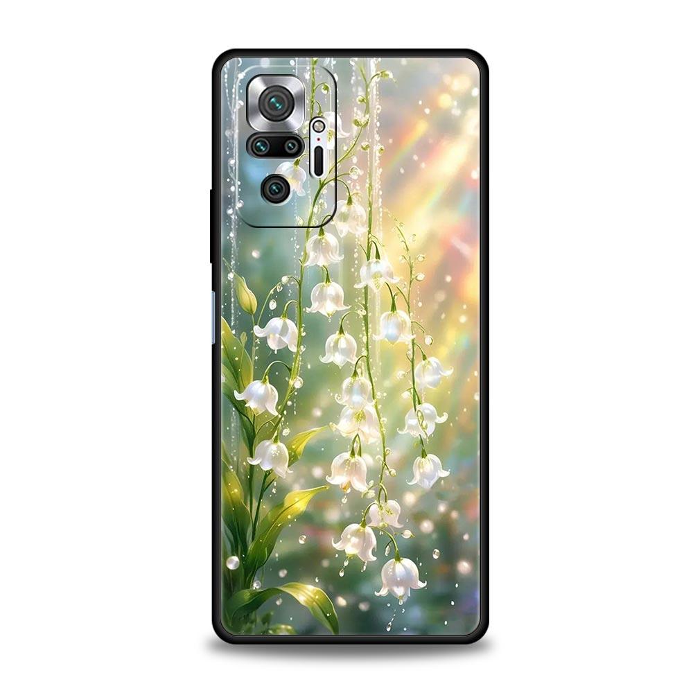 Lily Of The Valley Clear Floral Phone Case Cover for Redmi 14C 10C Note 15 14 13 12 10 11 K40 Pro Plus Soft TPU Shockproof Capas