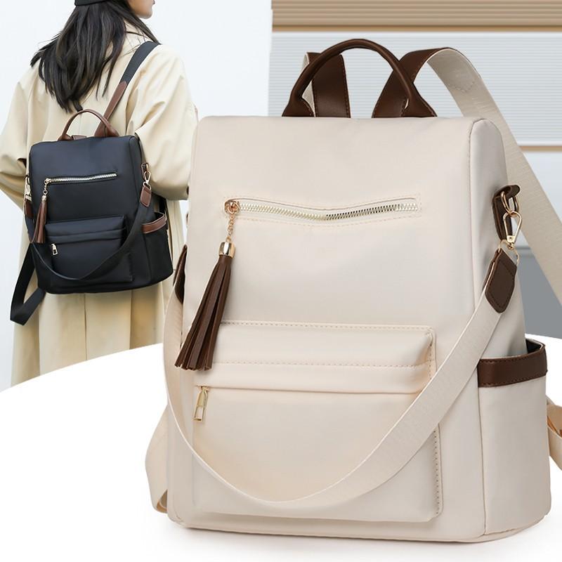 

Multi-purpose backpack spring new fashion solid color versatile travel large-capacity backpack