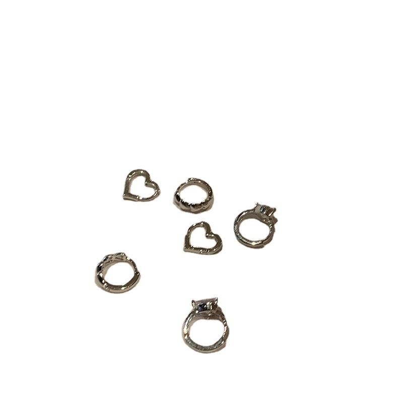 Autumn and Winter Set Earrings, Love Zircon Earrings, Niche Design Sense, High-grade Cold Wind Studs, Women's Earrings, Ear Buckles.