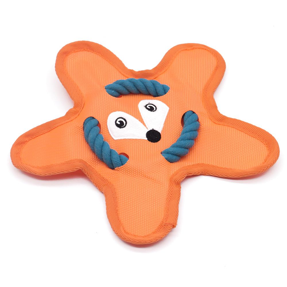 Durable Oxford Cloth Flying Disc: Bite-Resistant Squeaky Toy for Teething Dogs & Interactive Fetch - Perfect for Border Collies and Golden Retrievers