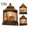 Vintage Snow Globes Light Christmas with LED Light, Up Sphere Decoration Lantern Lantern, Battery/USB Powered Swirling Glitter Indoor Decorations