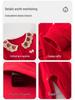 Red New Year Jumpsuit for Baby - Festive First Birthday and 100-Day Celebration Outfit