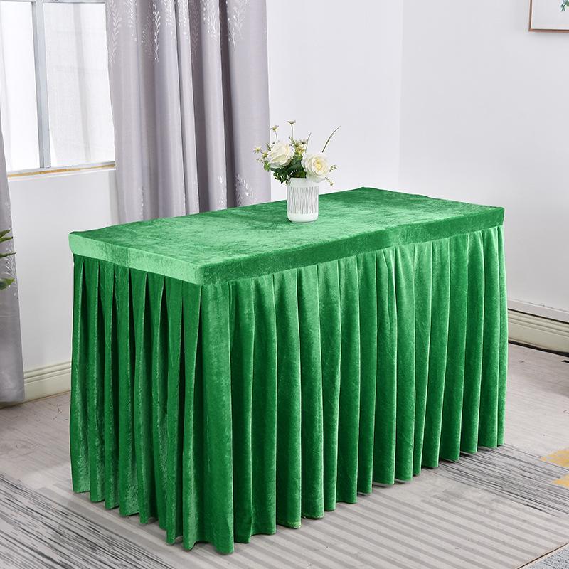 Konferenztischdecke für Hotels, rechteckige Tischdecke für Büros, Anmeldebereich, Flanelltischdecke, Tischüberzug, Tischrock