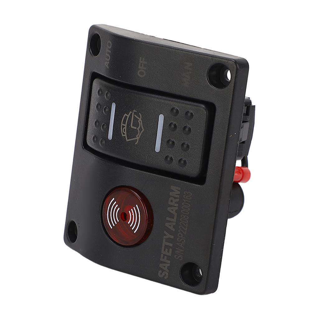 3 Way Bilge Pump Switch Panel Man Off Auto Bilge Pump Float Switch with LED Light for Ships and Yachts DC24V