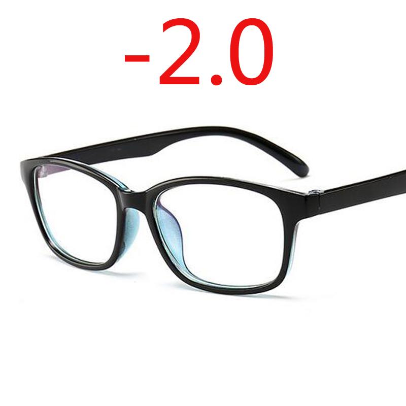 -1.0 -1.25 -1.50 -1.75 -2.0 -2.5 -3.0 To -4.0 Finished Myopia Glasses Women Men Short Sight Eyewear Black Blue Red Frame