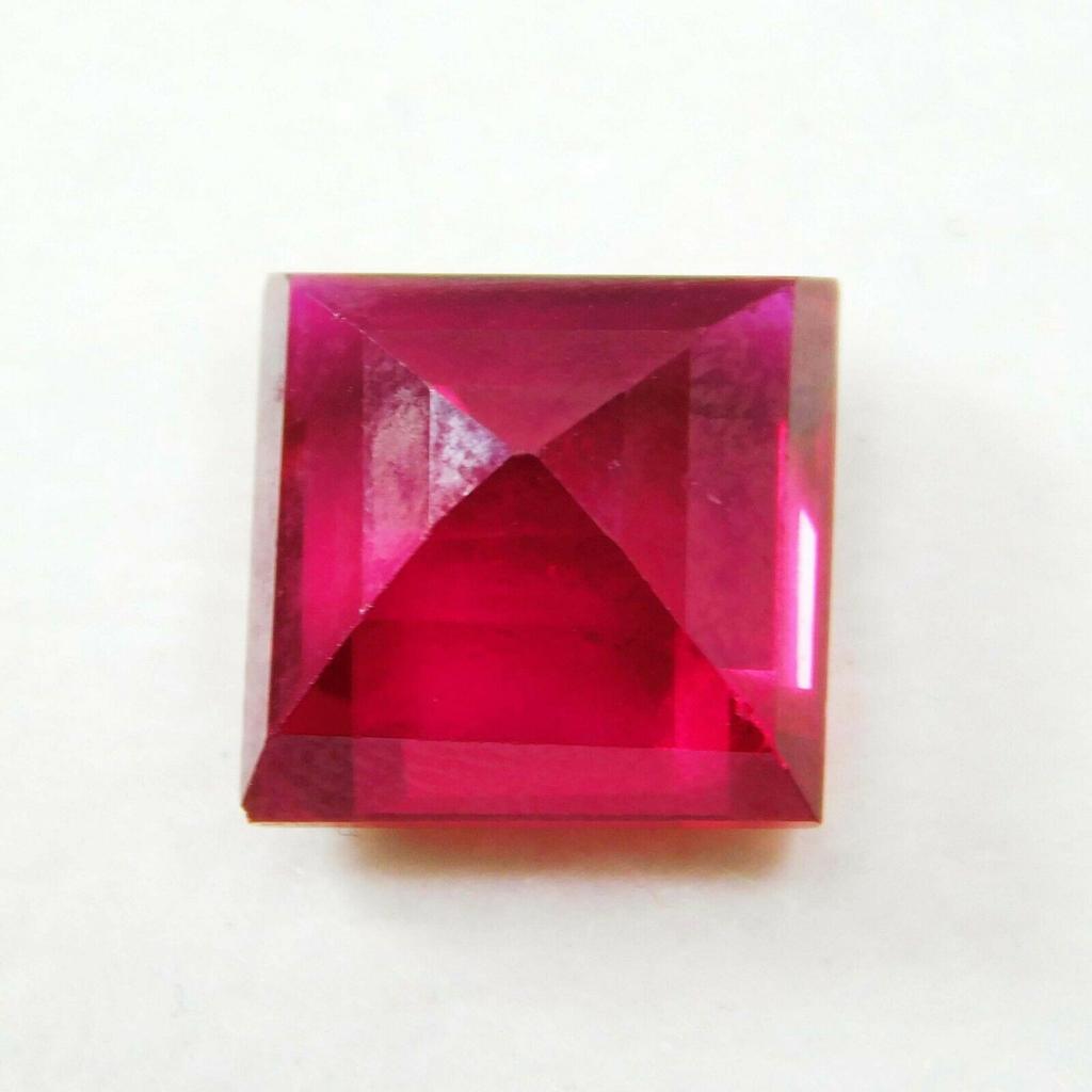 Natural Red Ruby Loose Gemstone Square Cut 8 ct for Jewelry Making and Gem Collections