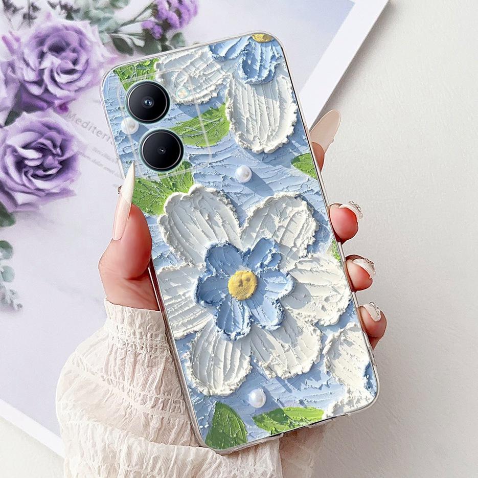 For Realme C33 2023 Case RMX3627 Colorful Flowers Painted Cover Soft Silicone Case For Realme C31 C 33 RealmeC31 RealmeC33 Shell