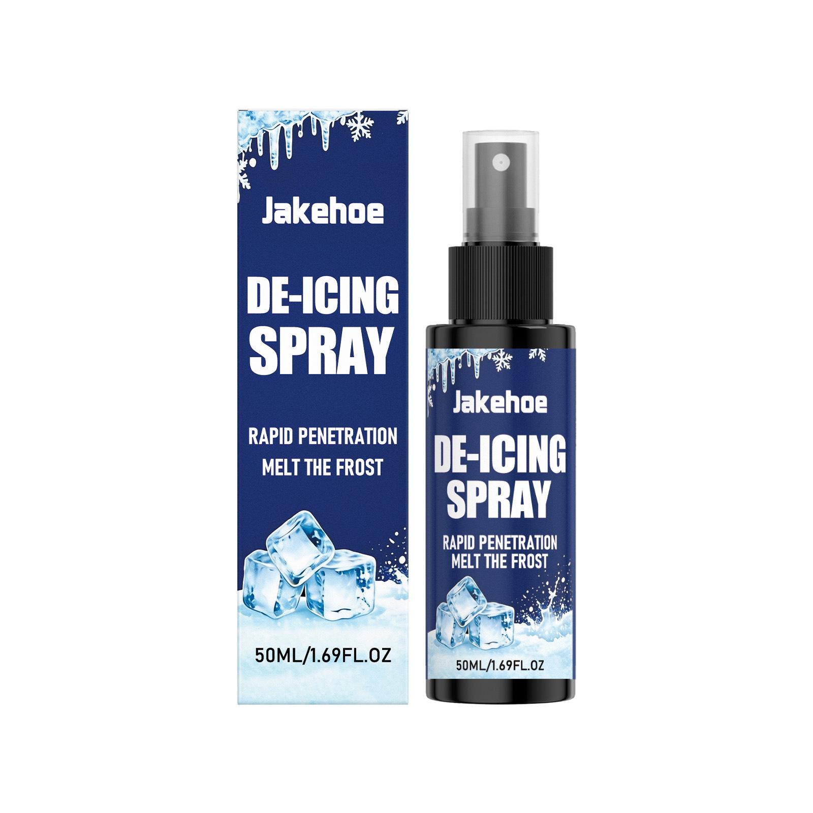 JAKEHOE De-Icing Spray: Quick Ice Melt & Frost Removal for Various Surfaces