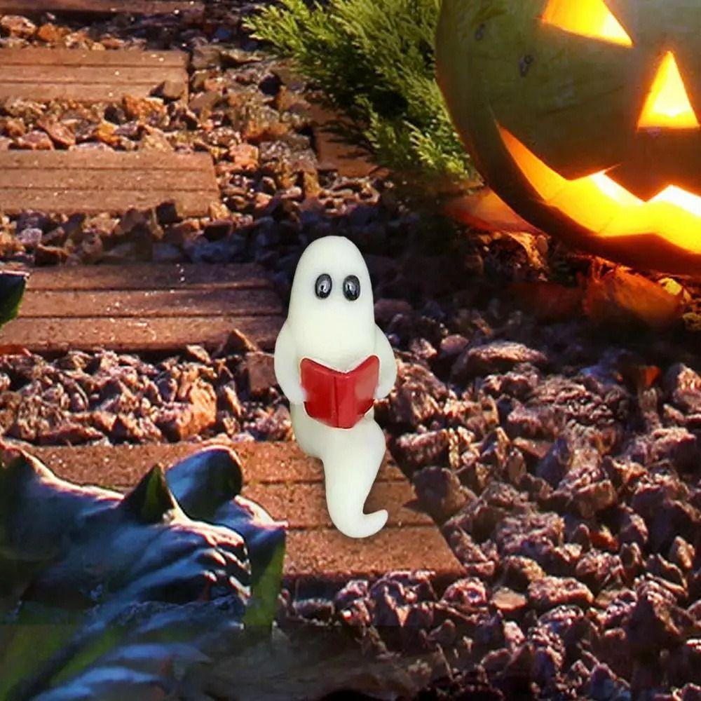 Terrifying Mini  Ghost Figurines Halloween Small Ghost Tiny Figures  Landscape Figure Ornament