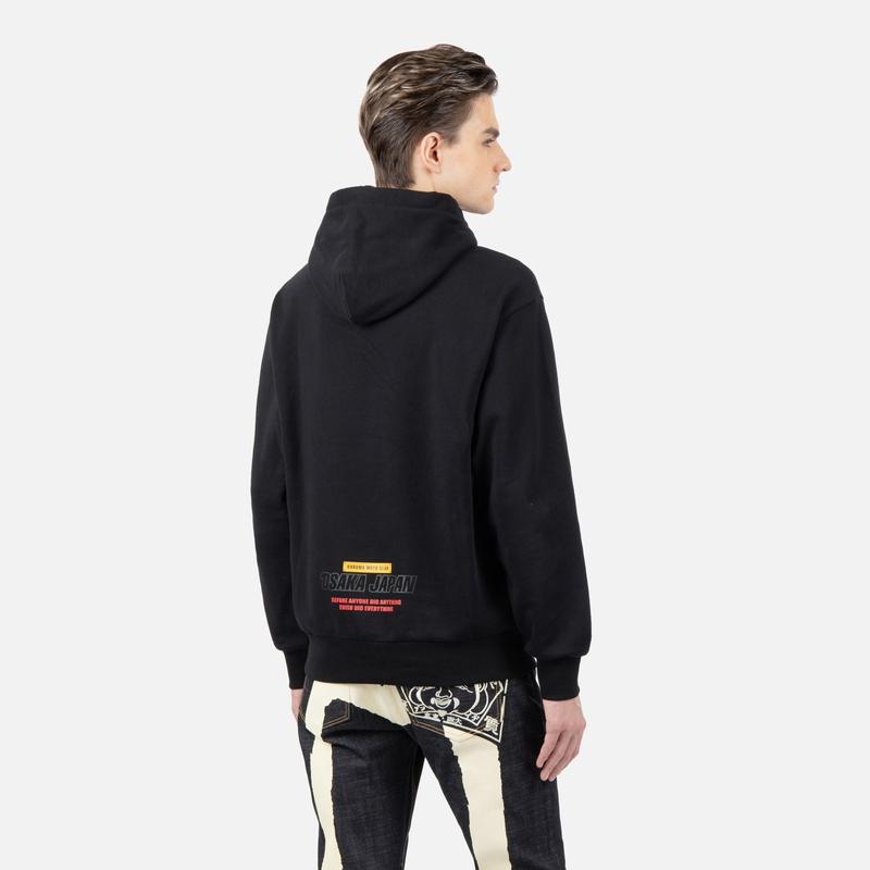 Evisu Aw22 Smoking Daruma Print Pullover Sweatshirt Men Sweatshirt Black 2EAADM2SW308LFCT