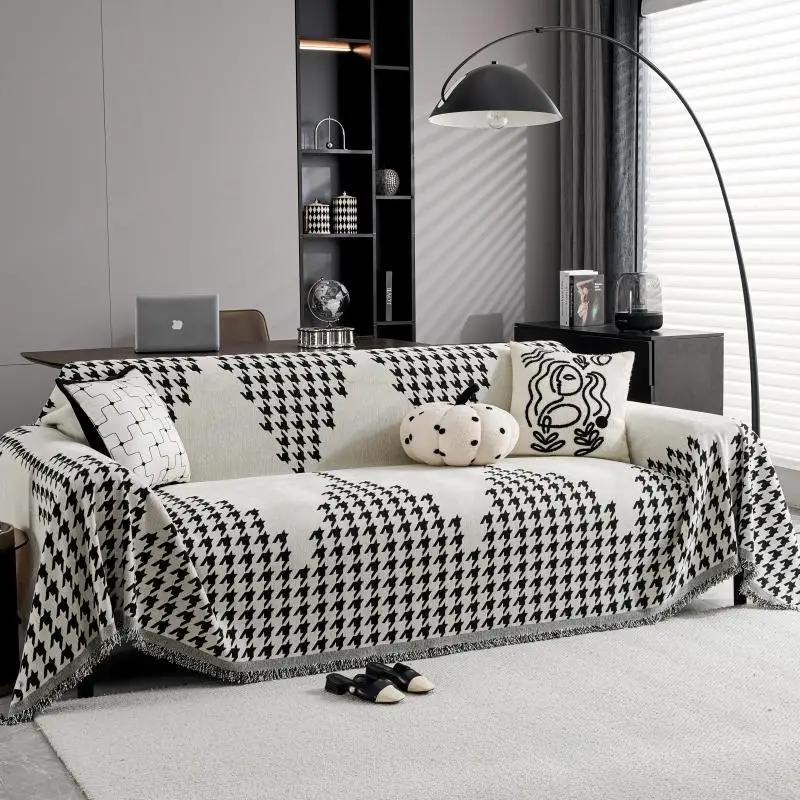 1pcs Chenille Sofa Covers Four Season Universal Anti Cat Scratching Couch Mat  Fashion Dustproof ArmChair Protector Towel