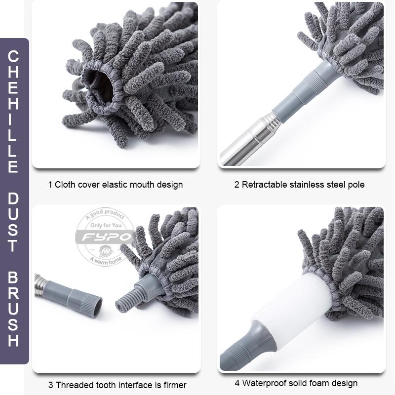 2/4 stücke Staubwedel-Reinigungsbürste mit langem Griff, 2,5 m/1,4 m, Teleskop-Bettlücke, Deckenleuchter, Staubwedel, Haushaltsreinigungsprodukte, Werkzeuge