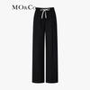 MO&Co. Women's High-Waist Pleated Wool Blend Casual Pants