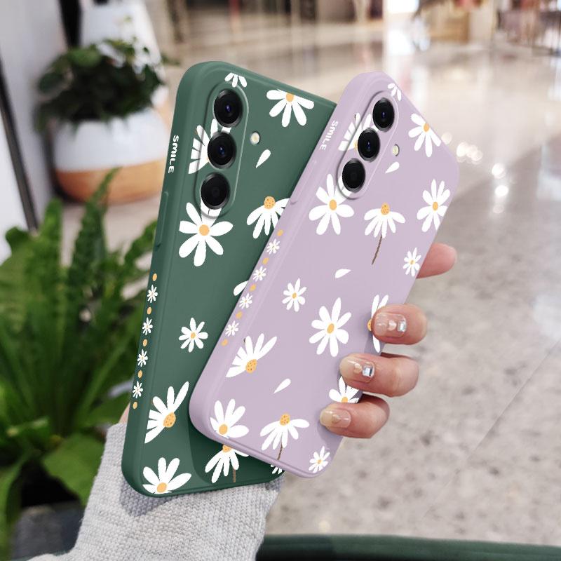Plain Daisies Phone Case For Samsung Galaxy A37 A57 Liquid Silicone Cover