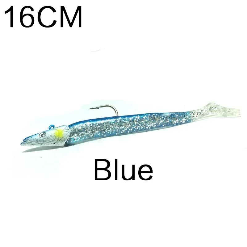 Soft Lure Bait Silicone Jig Fish Head Sinking Fishing Lure for Fresh and Salt Water Vivid Natural Live Body Jigging
