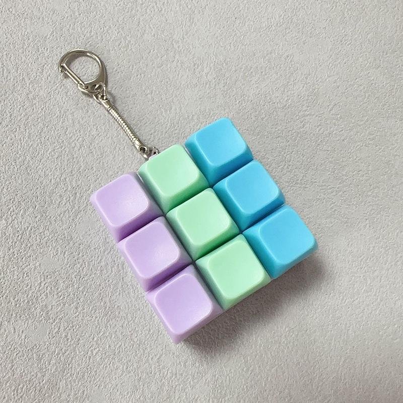 

9 Keys Mechanical Keyboard Axis Tester Button Keycap Keychain Keyboard Keychain Toy Finger Keyboard Caps Toy зелёный