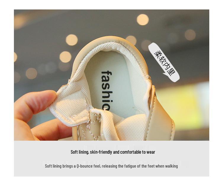 Infant Soft Sole Princess Squeaky Walking Shoes - Spring & Autumn Velcro Baby Girls' Shoes