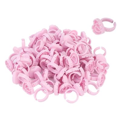 100 Stück Einweg-Wimpernkleberhalter Ringbecher Wimpernverlängerung Quick Blossom Cups