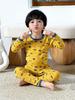 Ensemble de sous-vêtements chauds et pyjama pour garçons Lanweiliyang en coton - Haut et pantalon couche de base automnale