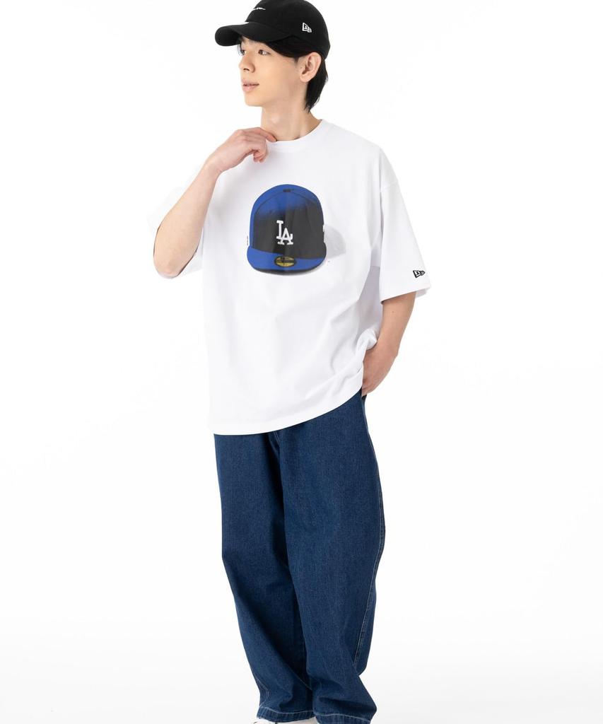 NEW ERA Over Sized Cotton Tee MLB Los Angeles Dodgers White 14683879 NER36A3983 T-Shirt S/S