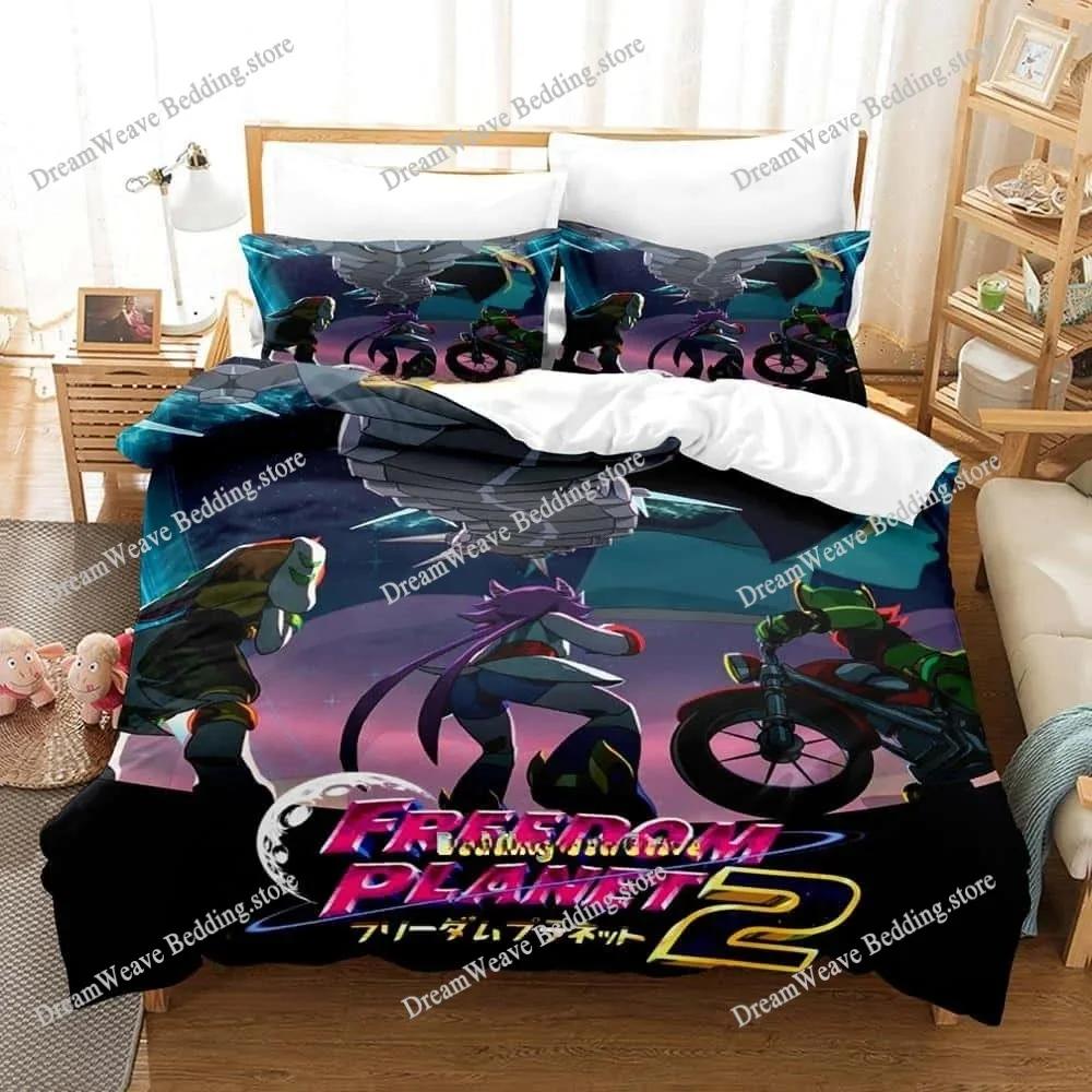 New Game Freedom Planet Bedding Set Duvet Cover Comforter Bed Set Quilt Cover Pillowcase King Queen Twin Size Boys Girls Adult74
