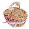 Wicker Picnic Basket with Removable Liner Empty Picnic Hamper Basket with Lid and Handle for Easter Camping Mother S Day