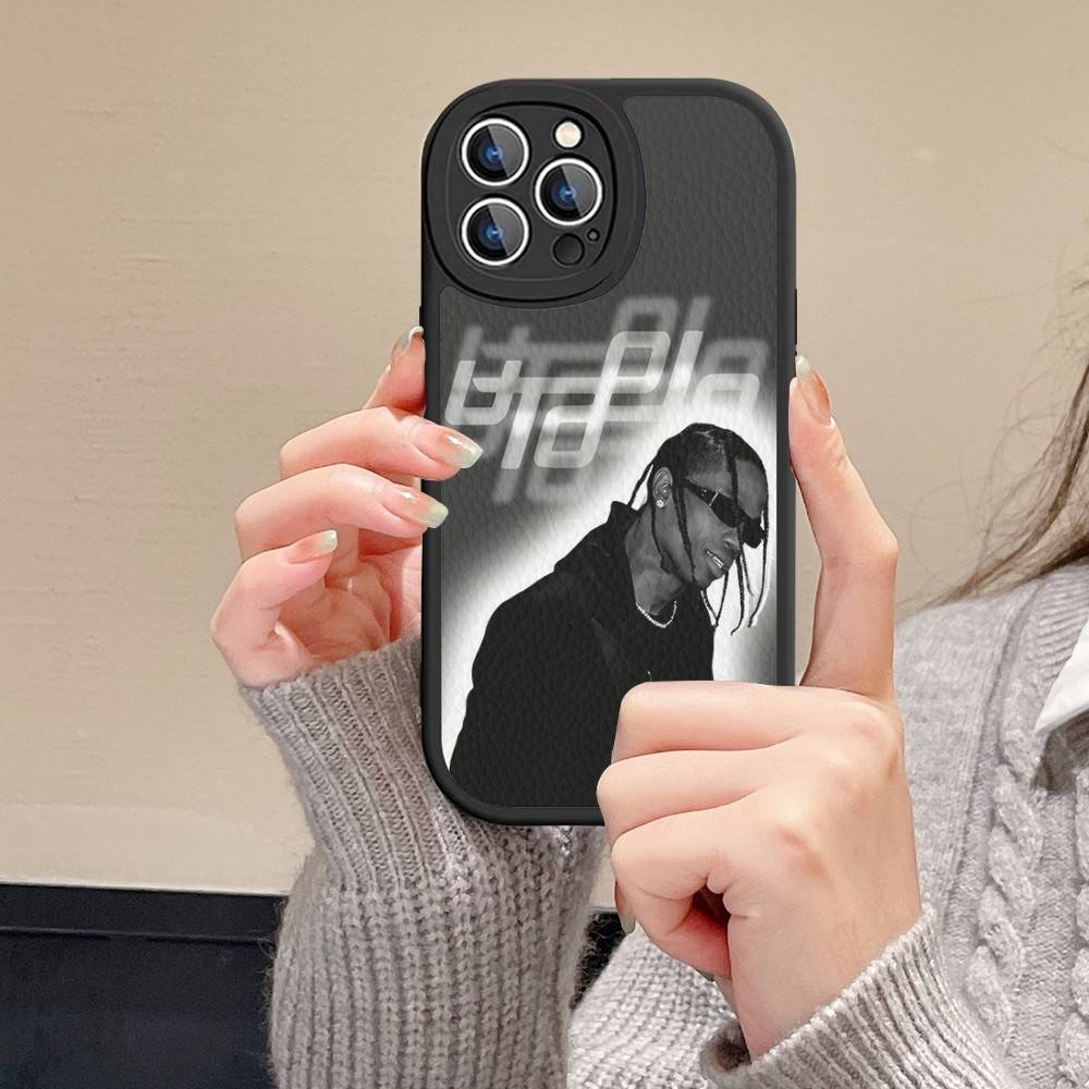 Luxury Travis Scott Cactus Jack Leather Phone Case For IPhone 16 15 14 13 11 12 Pro Max Mini Plus Back Cover