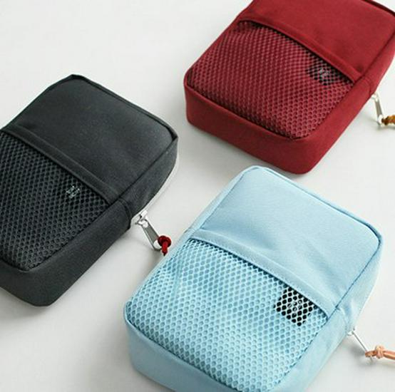 Kiss the Rain Portable Travel Charger and Earphone Organizer Bag