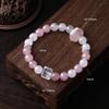 Aquamarine & White Crystal Beaded Bracelet: Fairy Summer Style for Girls, Sweet & Simple Fashion Hand Jewelry with a High-End Feel