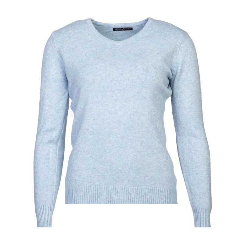 Pull col v laine et cachemire Femme BELLE FEMME