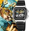 "JOJO's Bizarre Adventure Diego Electronic Watch Sports Digital Wristwatch for Junior High School Students with Alarm Clock Man