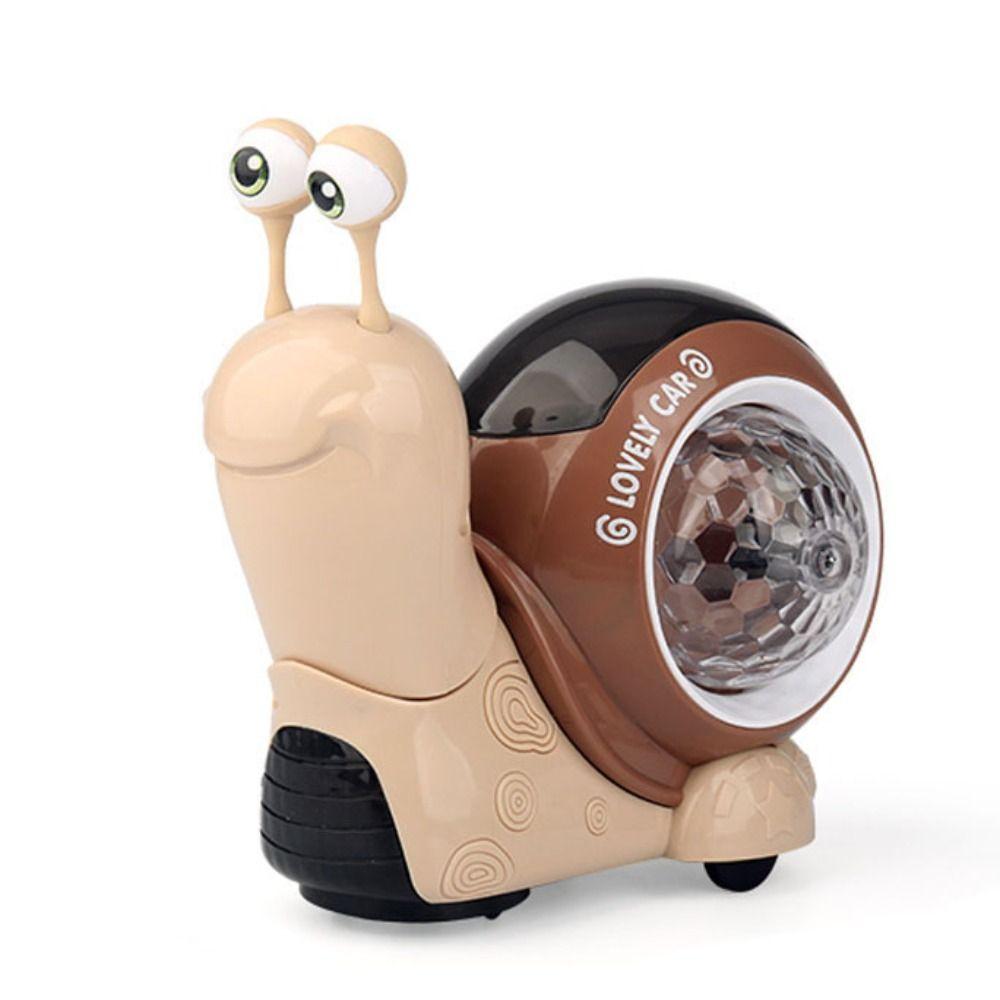 Sound And Light Snail Toy Car Plastic Rotating Musical Toy  Birthday Gift