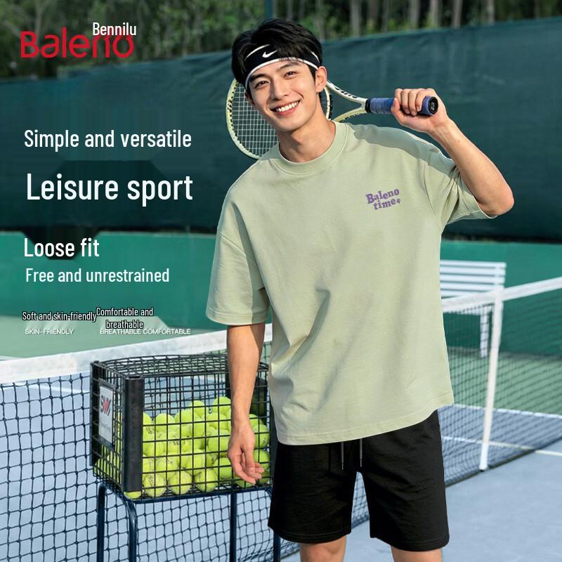 Baleno Men s Pure Cotton Loose Fit Short Sleeve T-Shirt 2XL