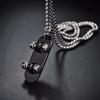 Skateboard Men Jewelry Hip hop Punk Couple Necklace Cross Pendant Stainless Steel Necklace Letter