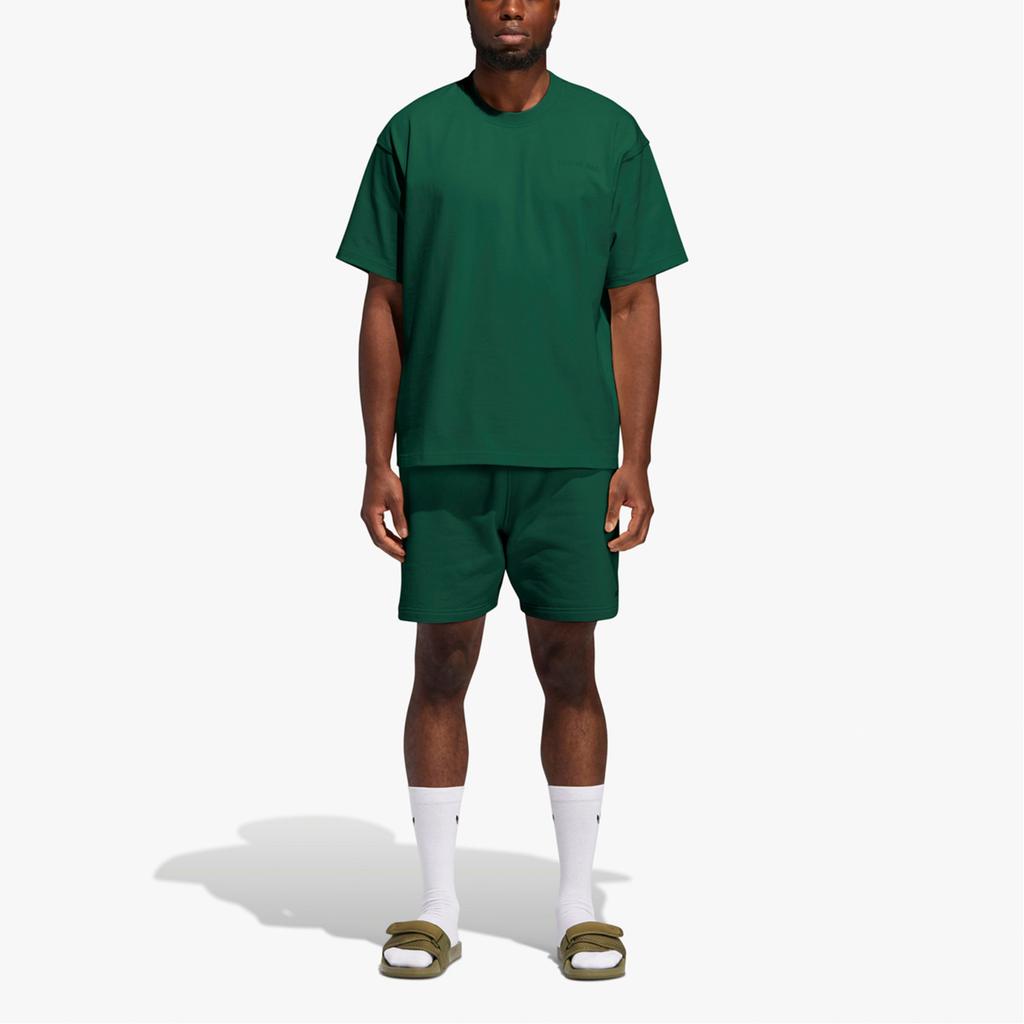 Adidas Originals PW Basics Shorts Comfortable Classic Solid Color Elastic Casual Shorts Men Shorts Dark-Green GM1950