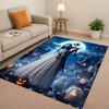 Nightmare Before Christmas Cartoon Jack Wohnzimmer Rutschfester Teppich für Schlafzimmer Kinderzimmer Spielzimmer Sofa, Haustürteppich