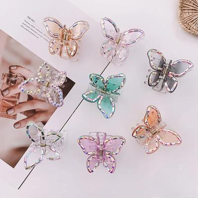 Grampo de borboleta de pérola transparente acrílico garras de cabelo de caranguejo para mulheres meninas grampo de cabelo de acrílico grampos de cabelo grampos de cabelo acessórios de cabelo