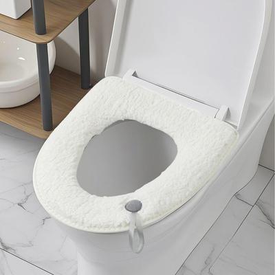 Plüschige Warme Toilettensitzauflage - Universell, Dick, Waschbar, Für Alle Jahreszeiten Geeignet.