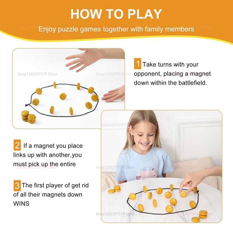 NEU Magnetisches interaktives Magnetboard Tischstrategie-Spiel für Kinder Erwachsene Familienspaß Lernbrettspiel für Kinder Geschenke