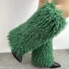 Faux Furs Leg Warmer,Warm Soft Cozy Fuzzy Leg Warmer Boot Cuffs Cover for Women Party Costumes Boot Sleeves Boot Covers