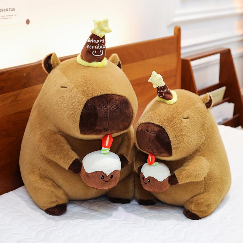 New Product Kapibala Plush Toys Cute Birthday Cake Capybara Doll Event Gifts