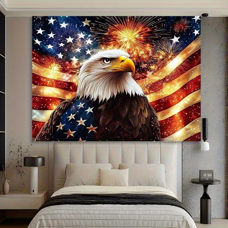 Patriotic Eagle Tapestry Living Room Decoration Independence Day Party Patriotic Theme Room Decoration